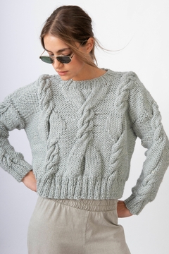 sweater Gloster gris lana merino