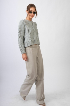 sweater Gloster gris lana merino - comprar online