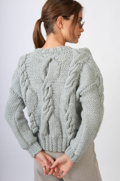 sweater Gloster gris lana merino en internet