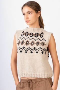 chaleco Cambridge avena lana merino - PRE ORDER . Entregas duante MAYO - comprar online