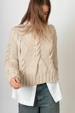 sweater Gloster crudo lana merino - comprar online