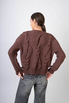 sweater Gloster berenjena lana merino en internet
