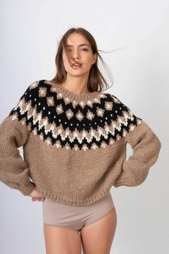 Sweater Bayo camel llama - PRE ORDER - entregas durante JUNIO