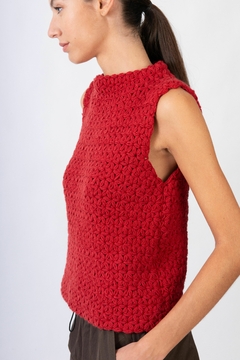 Chaleco York rojo lana merino en internet