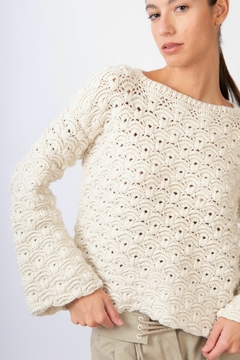 Sweater Chelsea crudo lana merino - comprar online