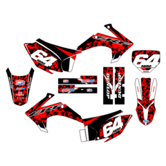 Kit Adesivo CRF230 - Camuflagem vermelha 