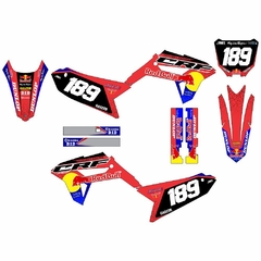 kit gráfico adesivo crf230 biker el1te