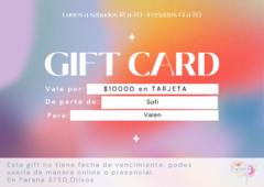 GIFT CARD VIRTUAL (¡selecciona el monto que vos quieras en la descripcion!)
