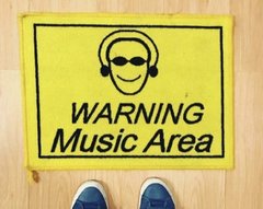 Tapete 60x40cm - Warning Music area