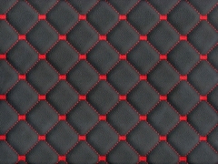 Courvin bordado Mosaico Diamante automotivo, sofás, cabeceira - Grafite com vermelho