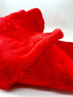 tecido Pelúcia fofinha e macia pelo medio - Vermelho 0,50x1,60cm na internet