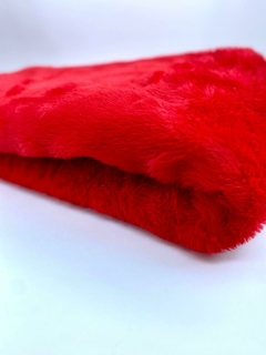 Imagem do tecido Pelúcia fofinha e macia pelo medio - Vermelho 0,50x1,60cm