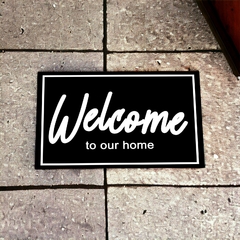 Tapete capacho para porta - Welcome to our home - comprar online