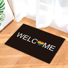 Tapete De Porta Decorativo - Welcome lgbtqia+ 60x40