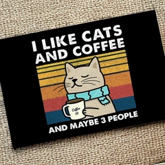 Tapete Capacho antiderrapante - I like cats and coffee - comprar online