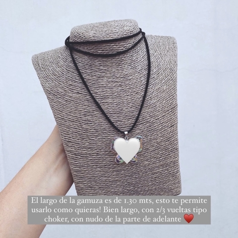 Collar Gamu Corazón Calado - Acero quirúrgico W16 - comprar online