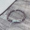 Pulsera Chapita La Vida es Bella - Acero quirúrgico W4