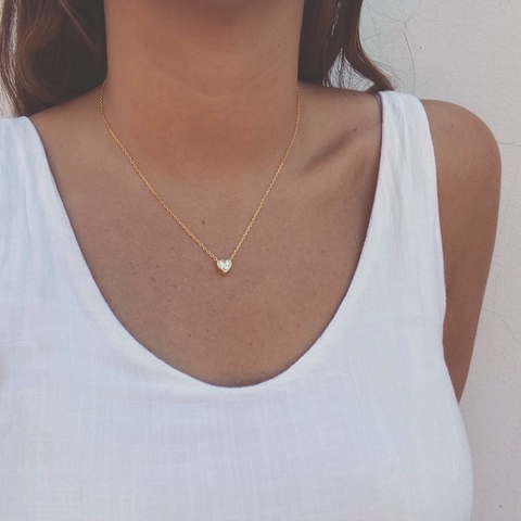 Collar Love You Gold - Plata 925 bañada en oro W12.V - comprar online