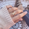 Anillo Doble laurel gold - Acero Dorado AN - comprar online