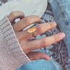 Anillo Ginkgo gold - Acero Dorado W14