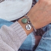 Pulsera Paz Cuarzo verde - Acero quirúrgico W14.C