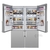 Conjunto com 02 Refrigeradores Bottom Freezer de Piso e Embutir Tecno + Kit de União TR32BXDA 220V