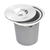 Lixeira de Embutir Tramontina Clean Round em Aço Inox com Balde Plástico 8 Litros 94518000 - comprar online