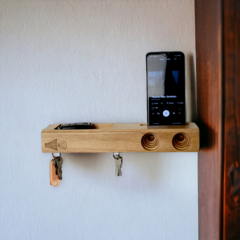 Organizador de parede para celular e suporte para chaves com alto falantes. - comprar online