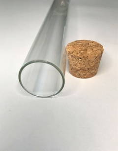 100 Tubos de ensaio de vidro 25x200mm com tampas