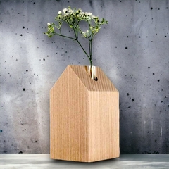 Suporte casinha de madeira para plantas e flores - Container Decoração 