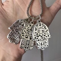 DIJE PLATA 925 HAMSA GRANDE - comprar online