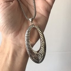 DIJE PLATA 925 OVAL CON ESPIRALES