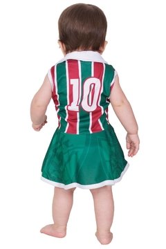 Vestido Polo Fluminense Tricolor Bebê - Torcida Baby