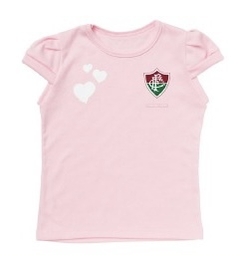 Blusa Canelada Fluminense Rosa Infantil