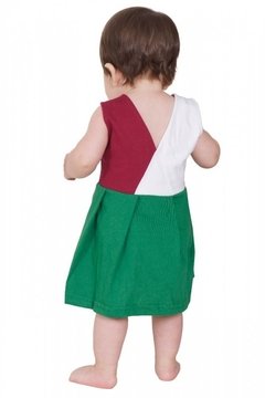 Vestido Tricolor em V Meia Malha Fluminense Bebê - comprar online