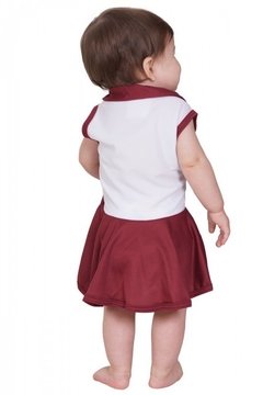 Vestido Polo Fluminense Branco Bebê - Torcida Baby - comprar online