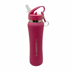 Garrafa Squeeze de inox Fluminense Rosa com Mosquetão - 750ml na internet