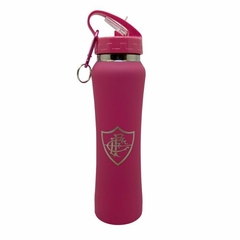 Garrafa Squeeze de inox Fluminense Rosa com Mosquetão - 750ml - comprar online