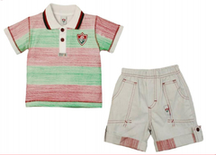 Conjunto Bebê Bermuda + Polo Fluminense - Rêve D'or Sport