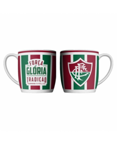 Caneca de Porcelana Fluminense Tricolor 360ml - Allmix