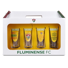 Kit com 4 Copos Cylinder do Fluminense 300ml - Allmix