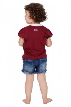 Baby Look Fluminense Grená Infantil Menina - comprar online