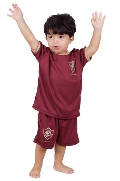 Conjunto Fluminense Grená Infantil Torcida Baby