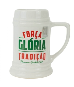 Caneca Porcelana Branca 500ml - Fluminense
