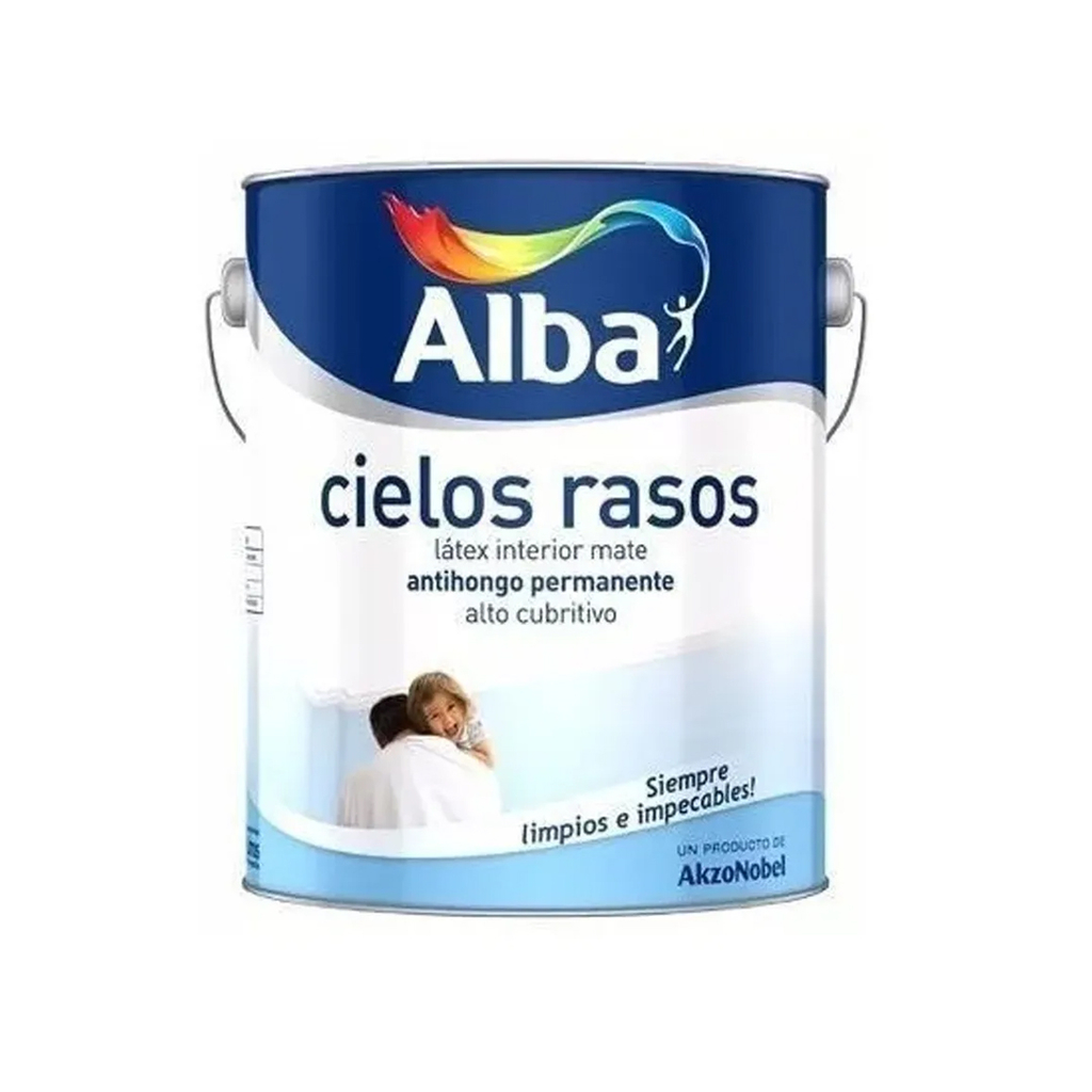 Latex Cielorraso Mate Blanco 1 Lt Alba