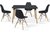 Juego Comedor Mesa Rectangular Eames 120cm + 6 Sillas Eames - comprar online