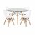 Juego De Comedor Mesa Redonda Vidrio 100cm + 4 Sillas Eames