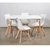 Juego Comedor Mesa Rectangular Eames 120cm + 4 Sillas Tulip