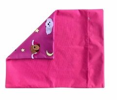 Funda M antidesgarro para colchoneta perritos durmiendo fucsia - tienda online