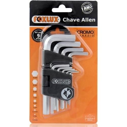 Kit Chave Allen com 9 peças Foxlux - Elétrica Araujo